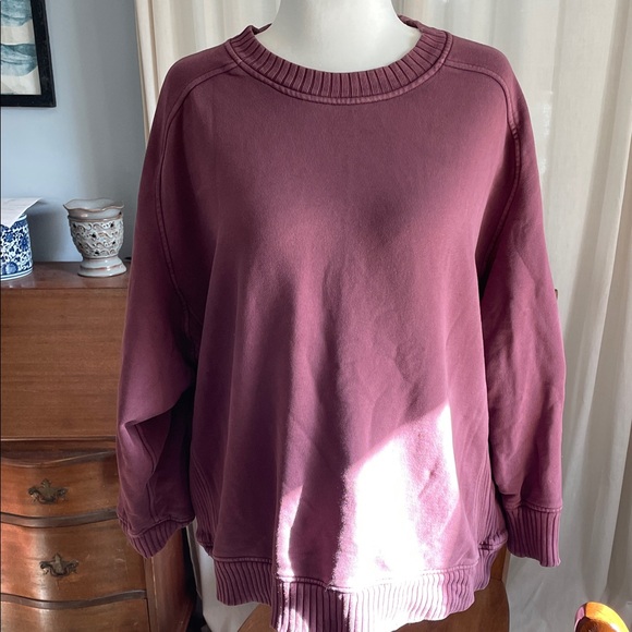 Aerie Plum Crew Neck Sweater - Picture 1 of 5